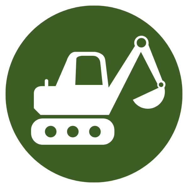 Baggerarbeiten Icon – Baum- & Gartenpflege Köllmann